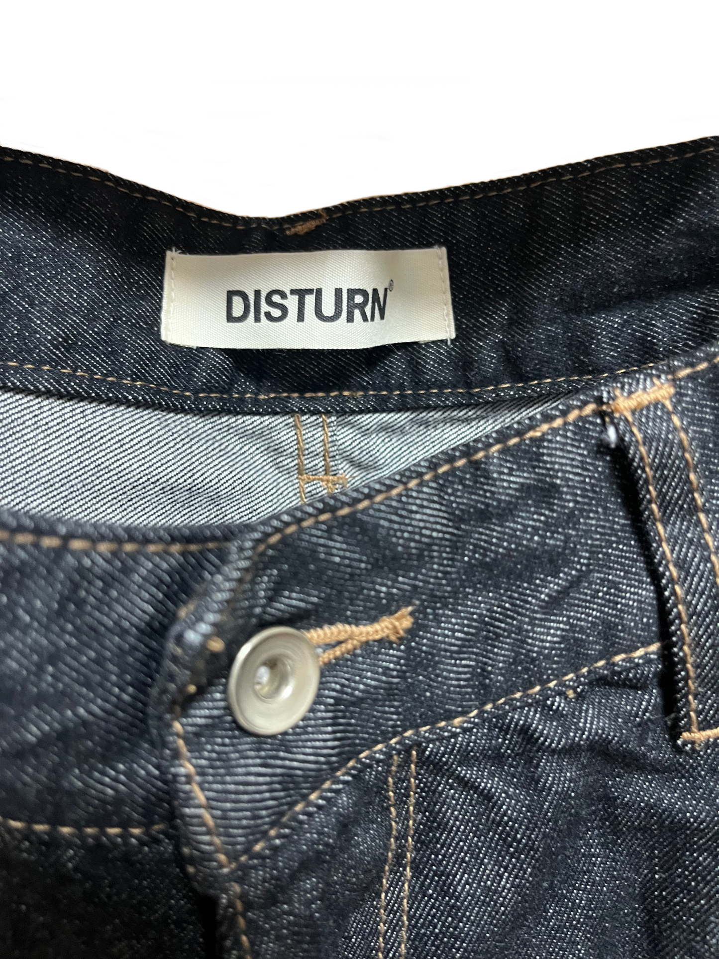 DISTURN BLACK DENIM PANTS