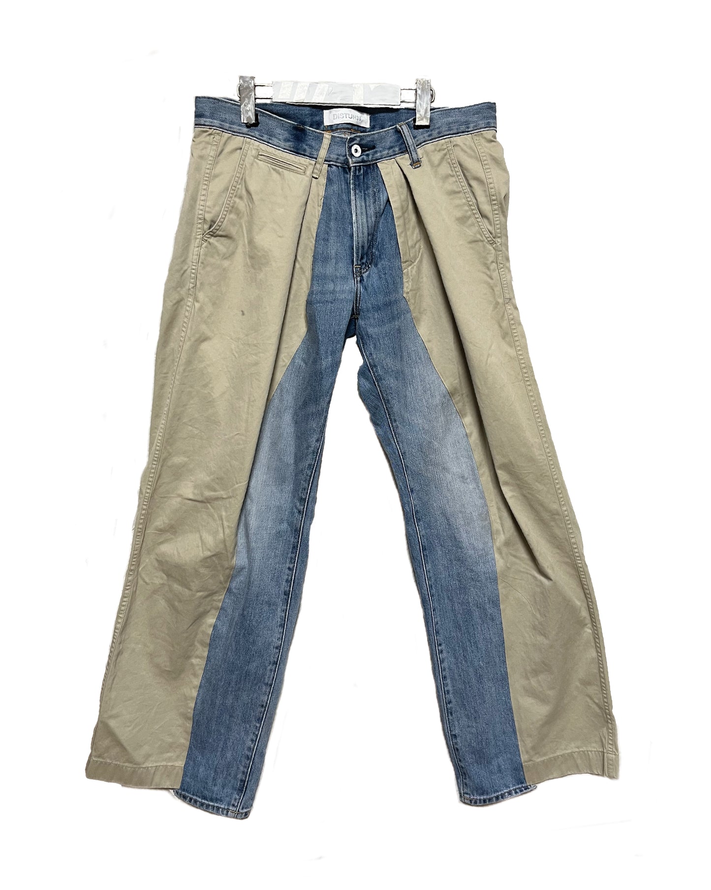 THAT IS+NOT DISTURN   CHINO ON TOP OF DENIM PANTS