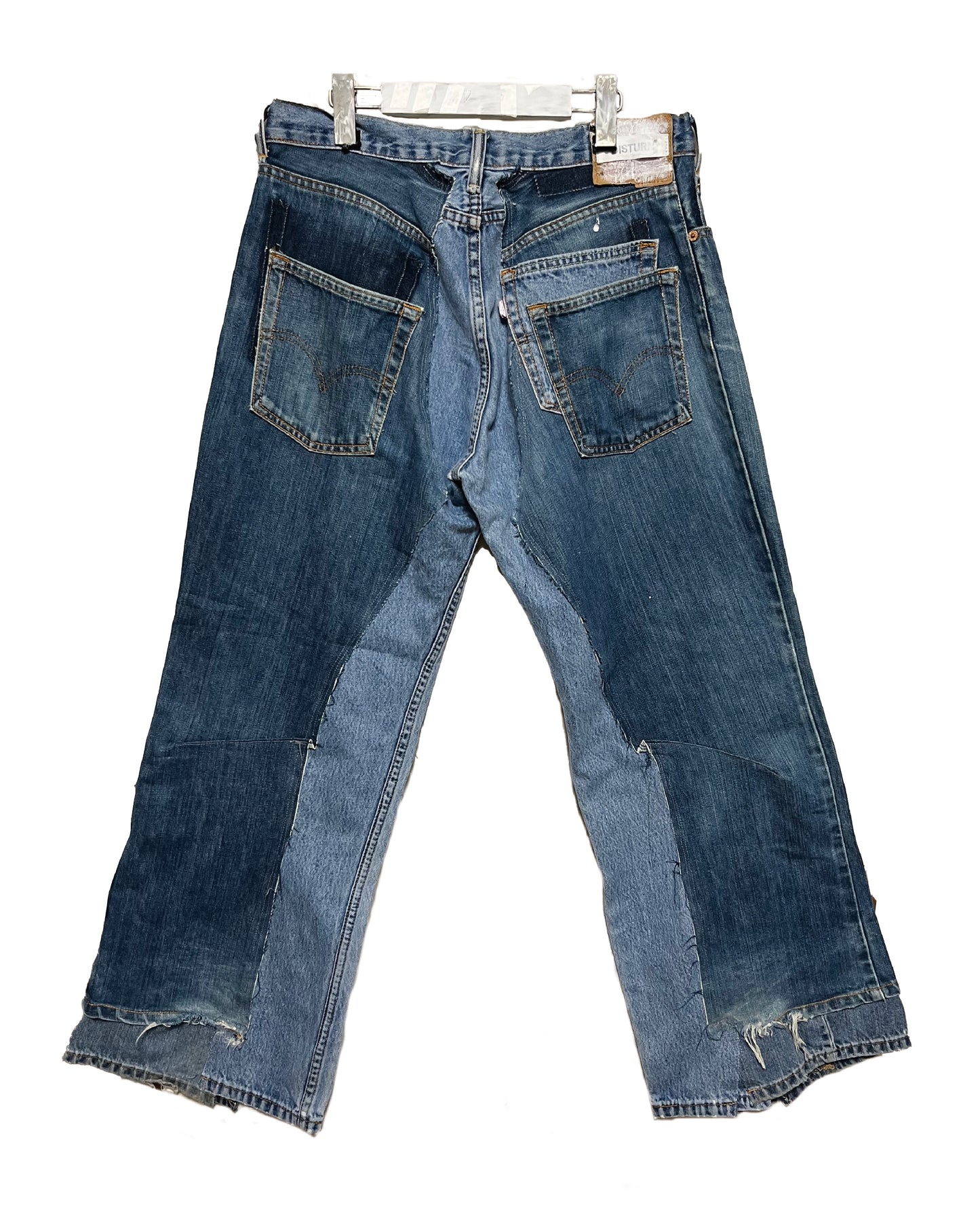 THAT IS+NOT DISTURN   DENIM ON TOP OF DENIM PANTS