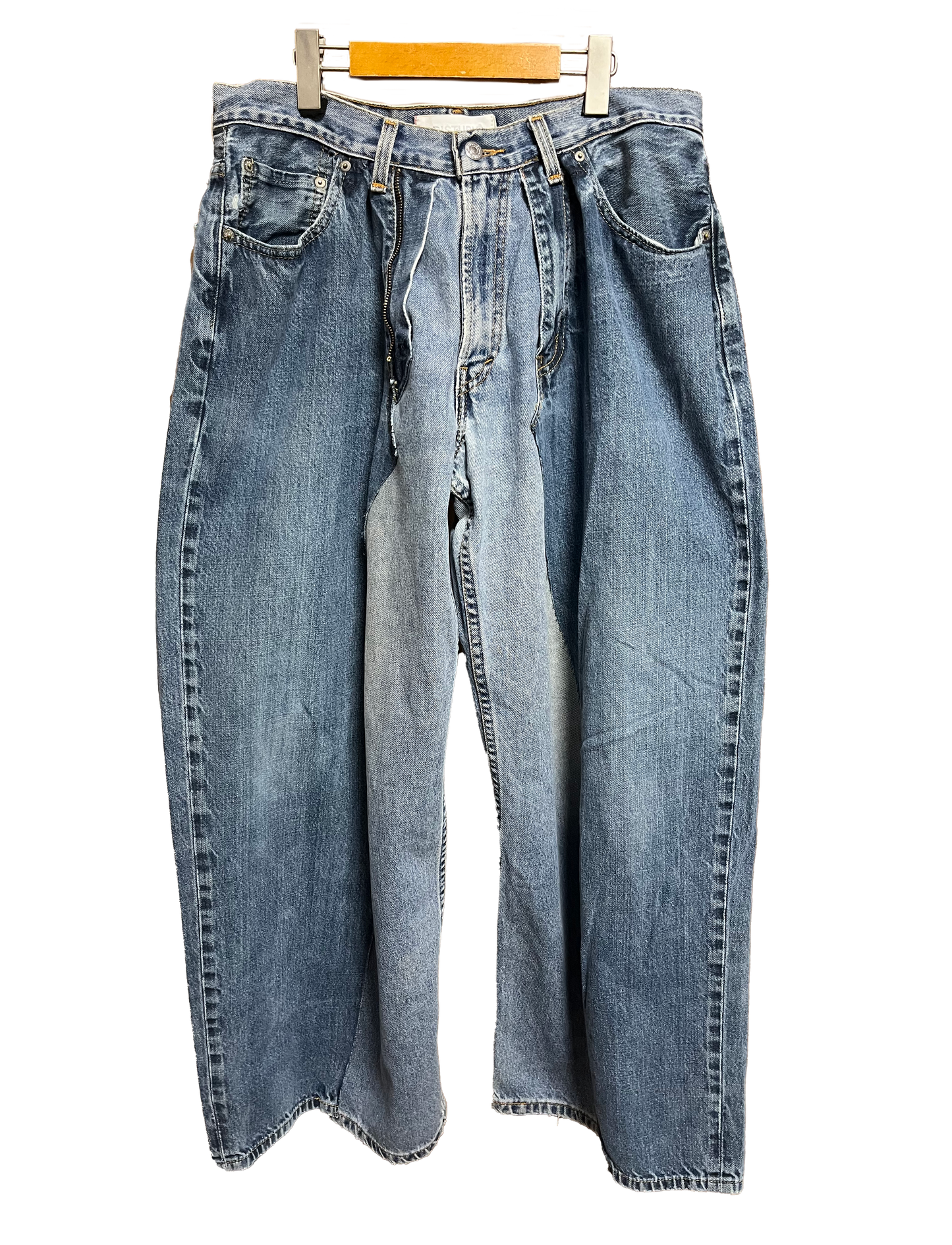 THAT IS+NOT DISTURN. W-DENIM PANTS.