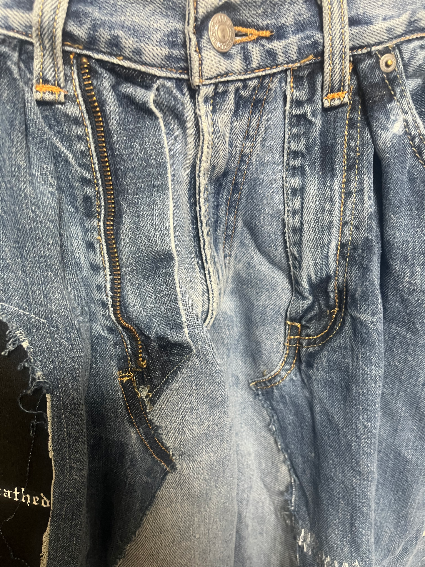 THAT IS+NOT DISTURN. W-DENIM PANTS.