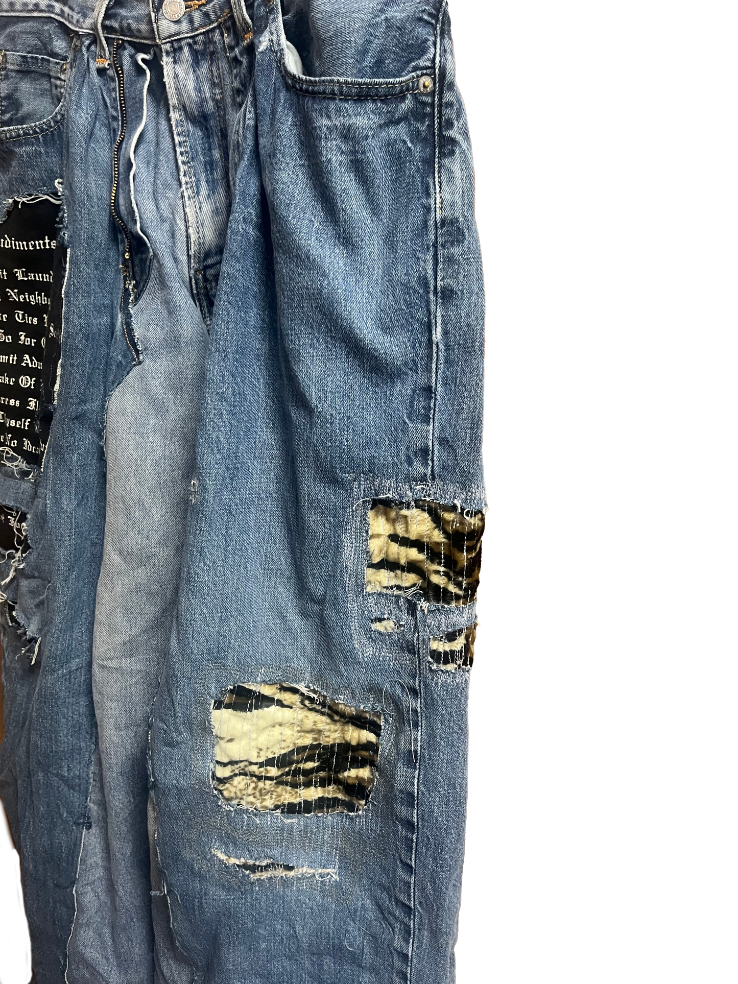 THAT IS+NOT DISTURN. W-DENIM PANTS.