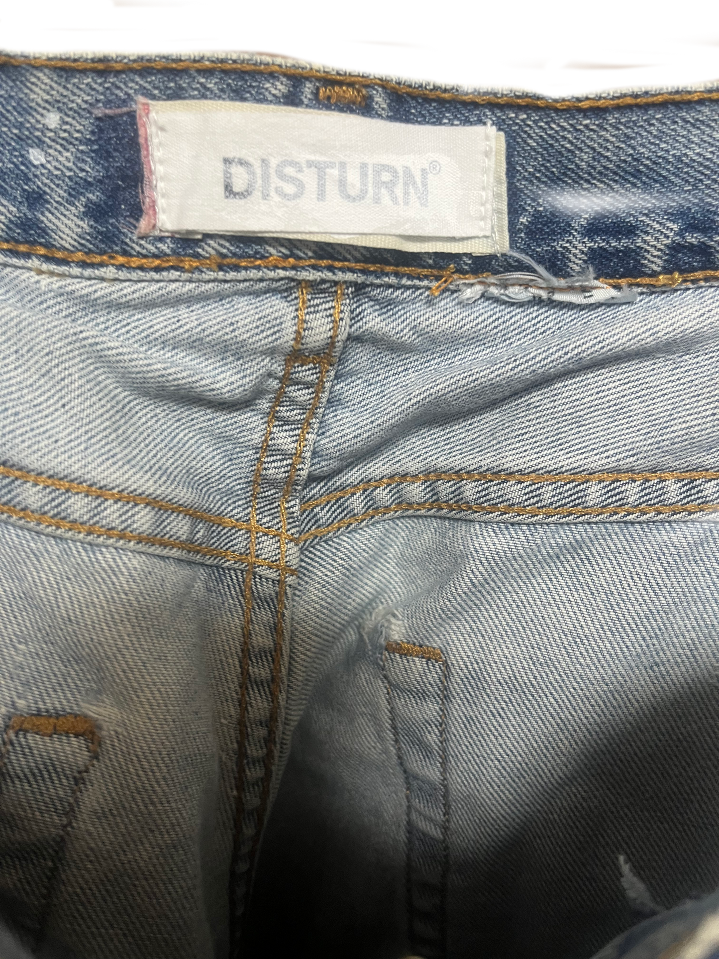 THAT IS+NOT DISTURN. W-DENIM PANTS.