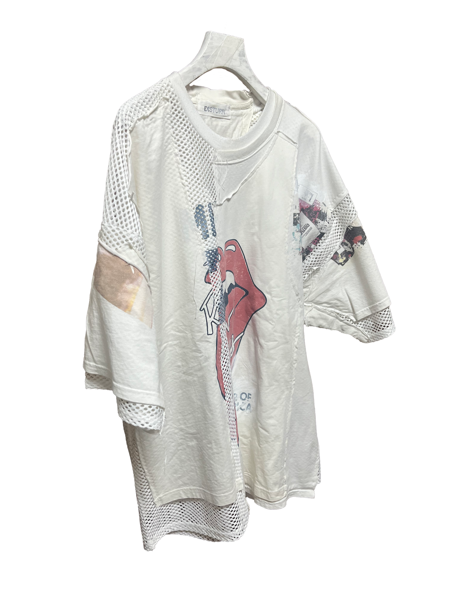 THAT IS+NOT DISTURN.  REMAKE MESH COMBI S/S TEE