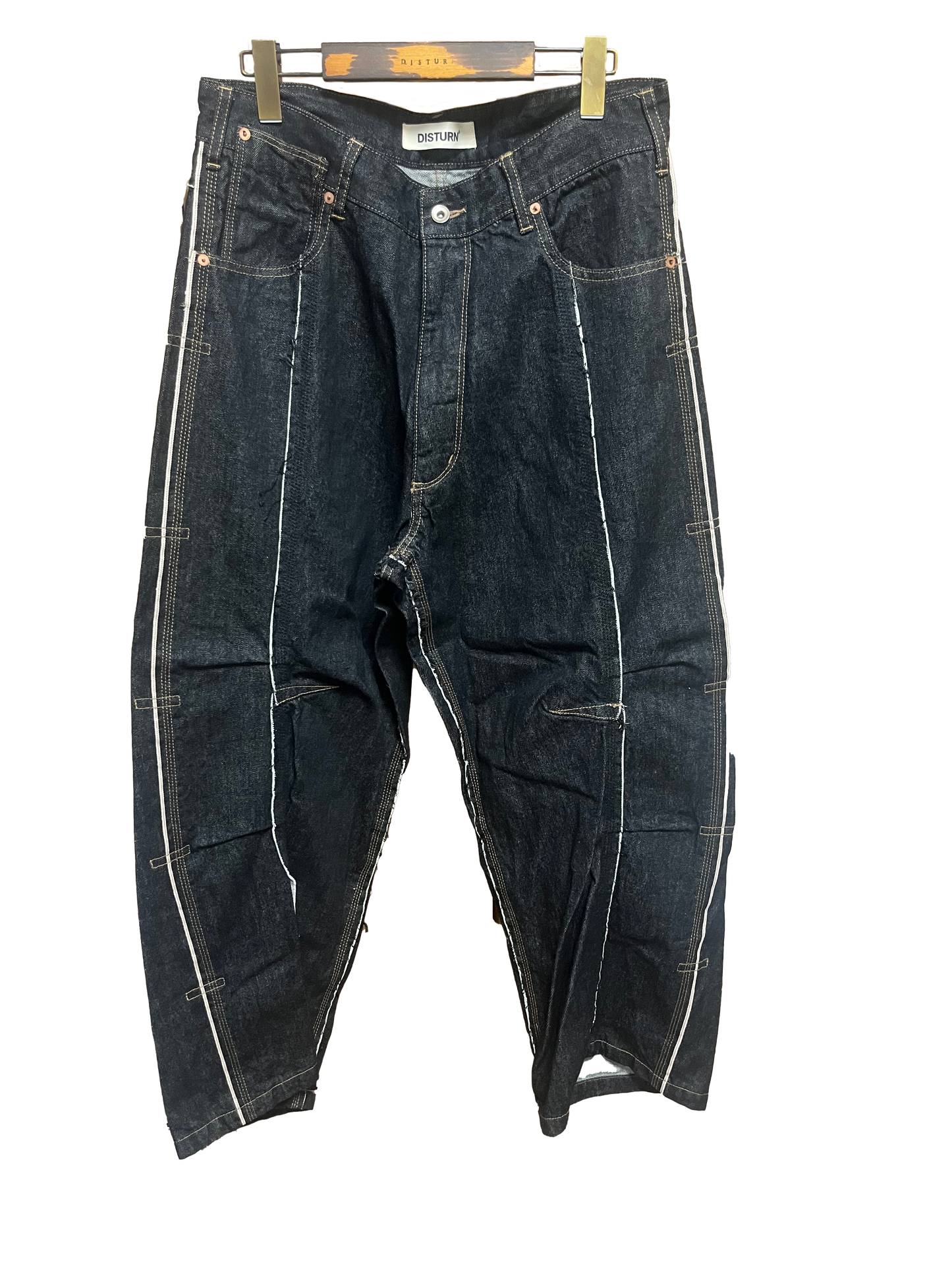 DISTURN BLACK DENIM PANTS