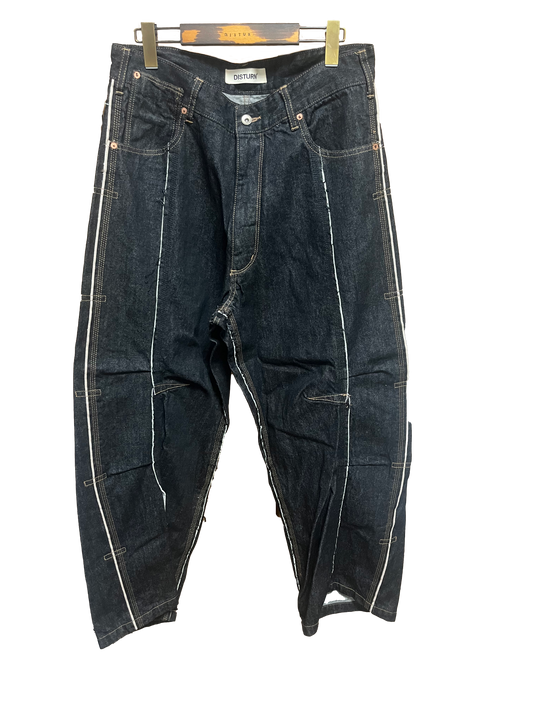 DISTURN BLACK DENIM PANTS