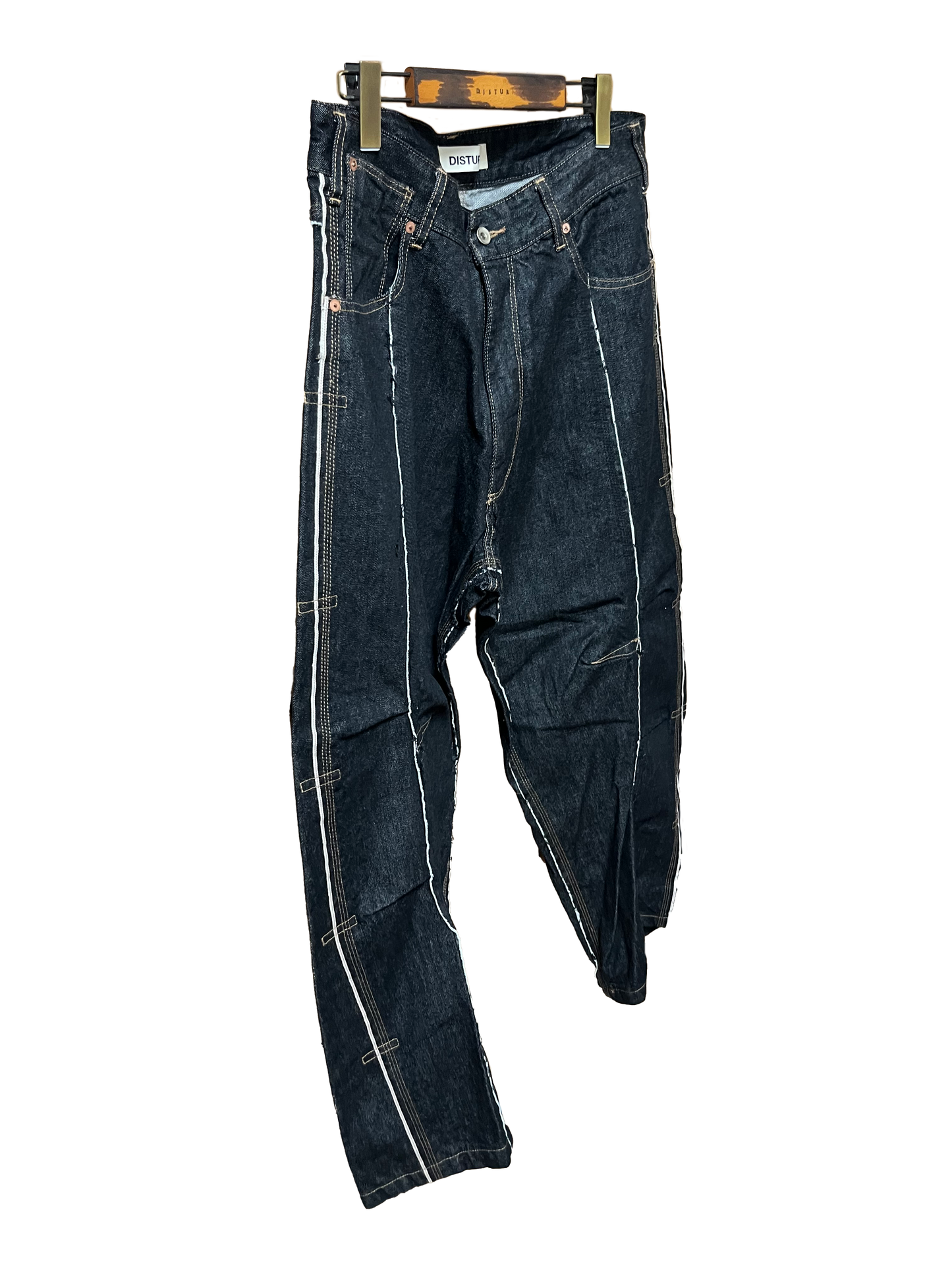 DISTURN BLACK DENIM PANTS