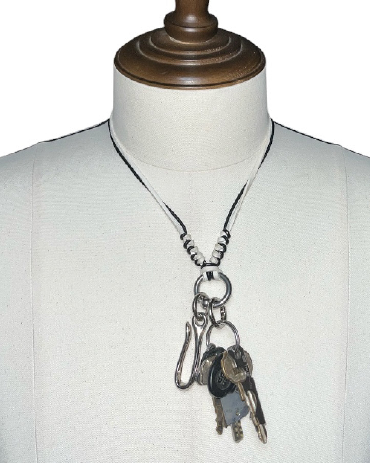 DISTURN   LETHER  HOOK LOOP CHOKER&KEYCAIN