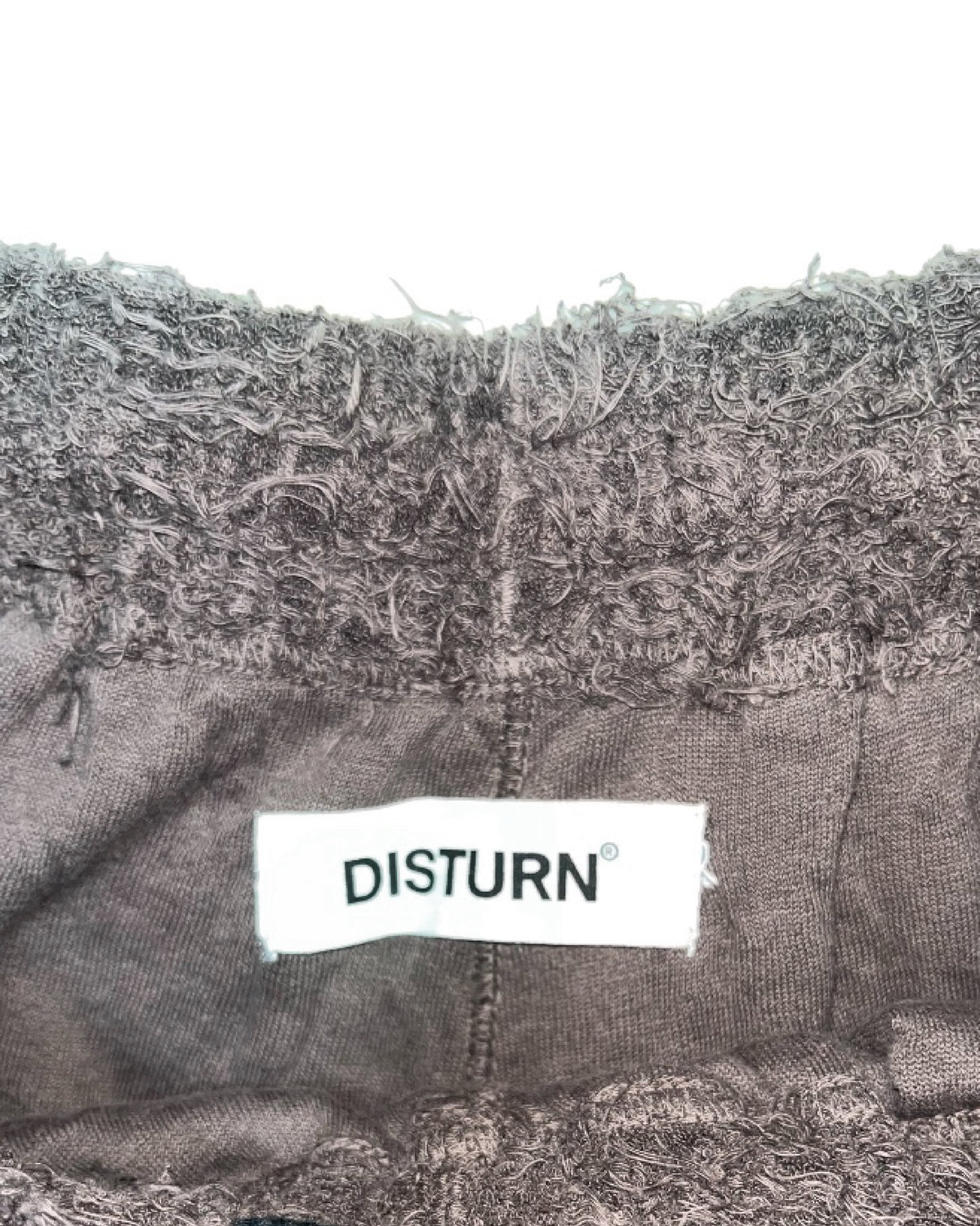 DISTURN    DAMAGE DROPPED STITCH  SWEAT PANTS.