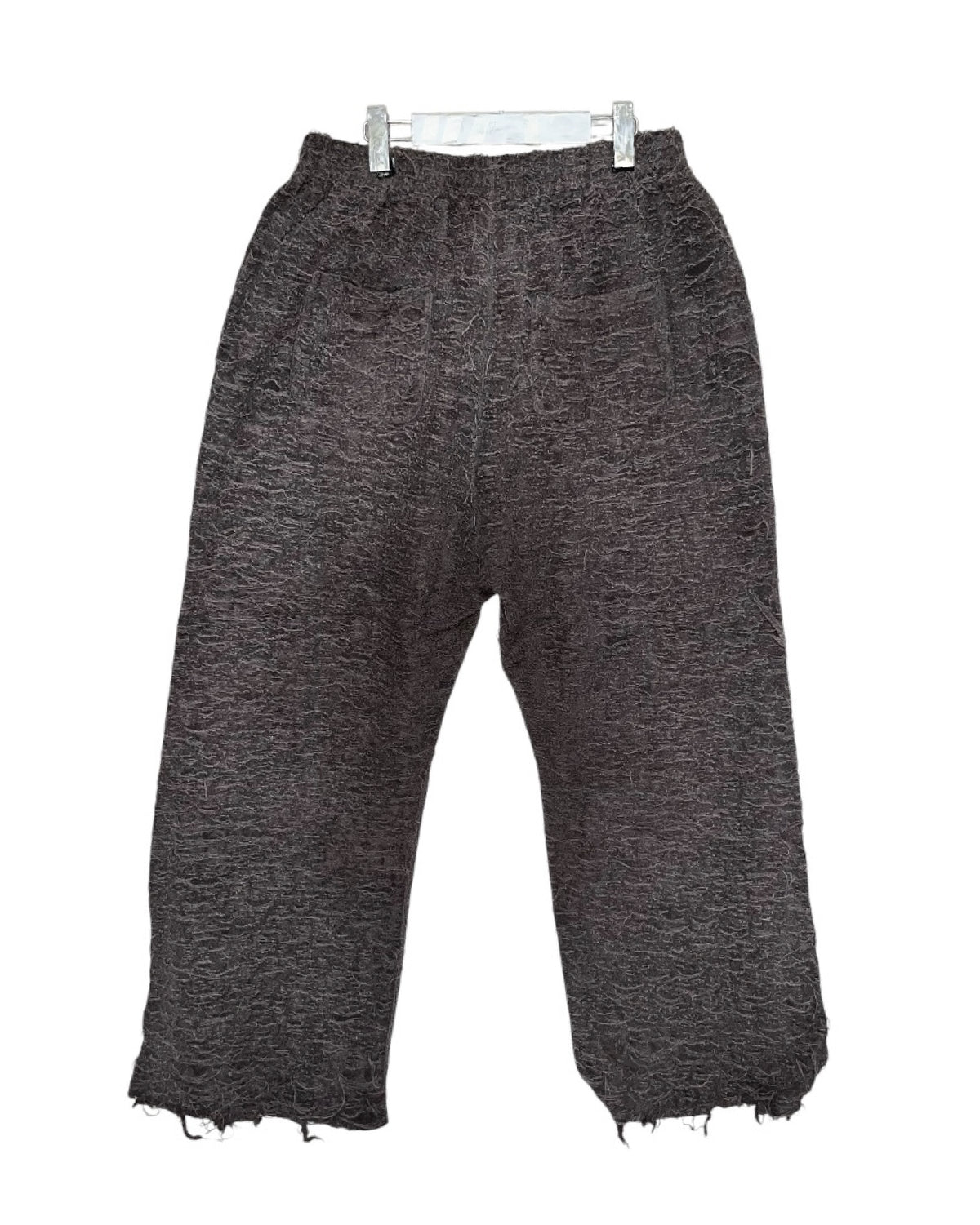 DISTURN    DAMAGE DROPPED STITCH  SWEAT PANTS.