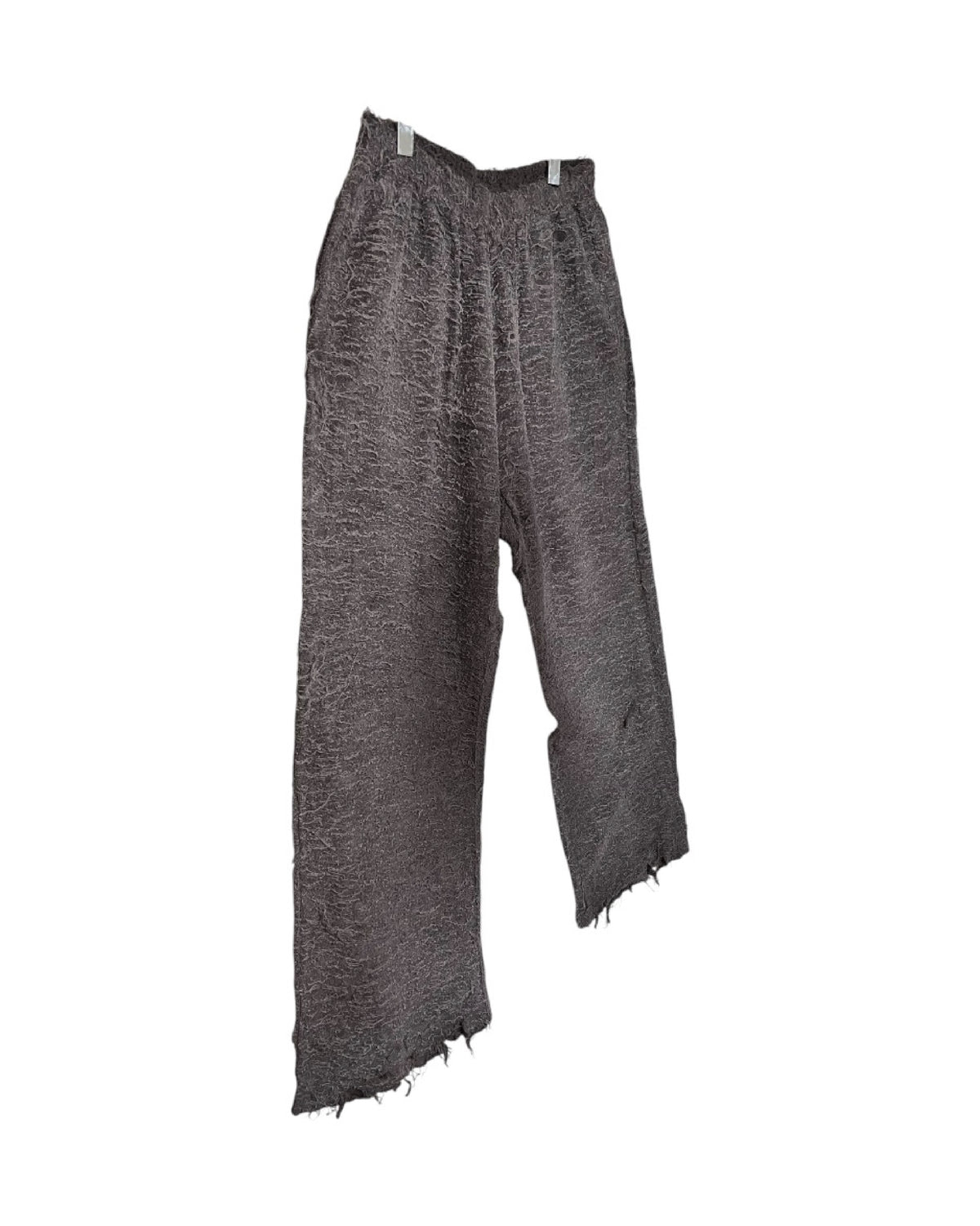 DISTURN    DAMAGE DROPPED STITCH  SWEAT PANTS.