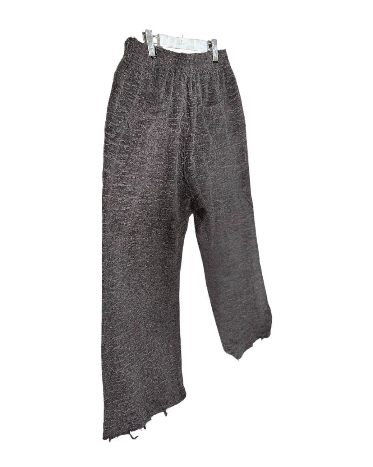 DISTURN    DAMAGE DROPPED STITCH  SWEAT PANTS.