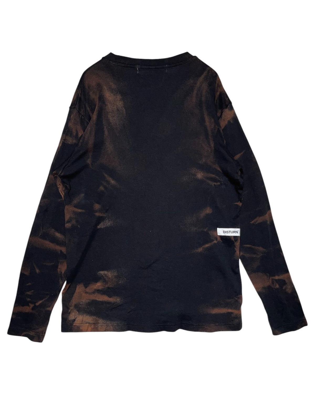 DISTURN  UNEVEN BLEACHING TAPING L/S TEE.