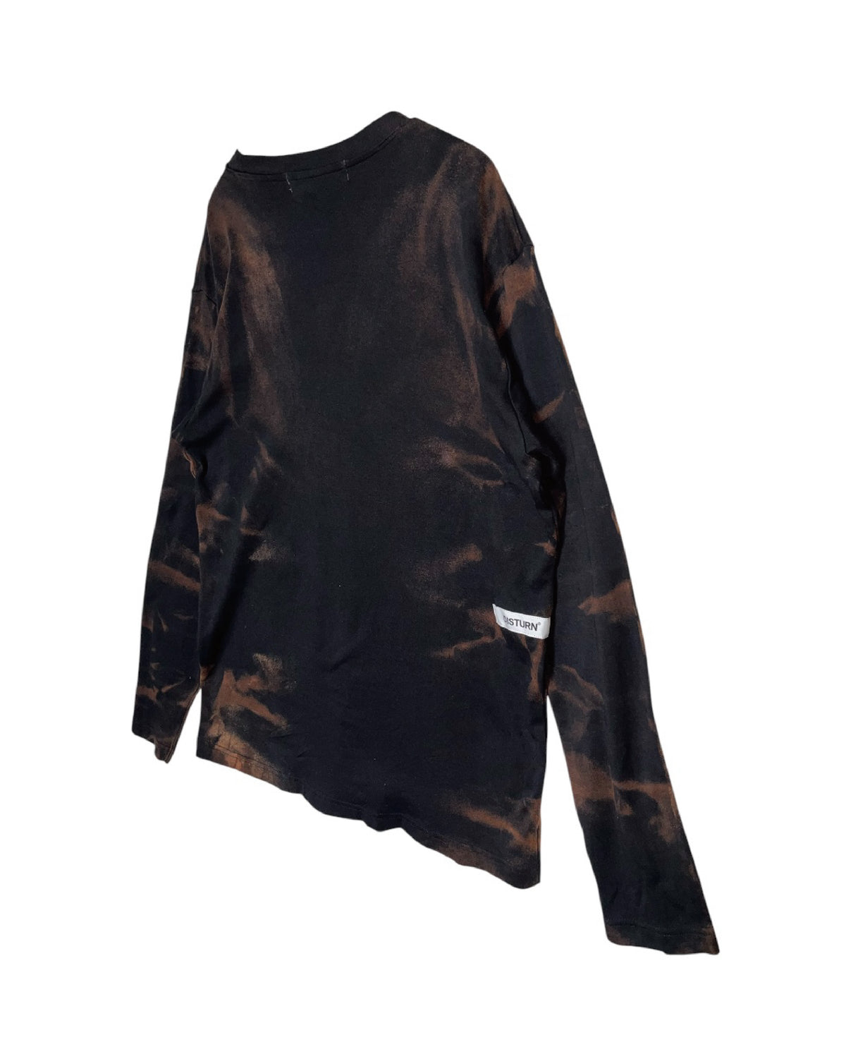 DISTURN  UNEVEN BLEACHING TAPING L/S TEE.