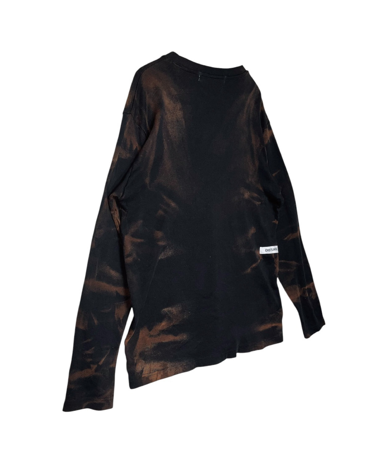 DISTURN  UNEVEN BLEACHING TAPING L/S TEE.
