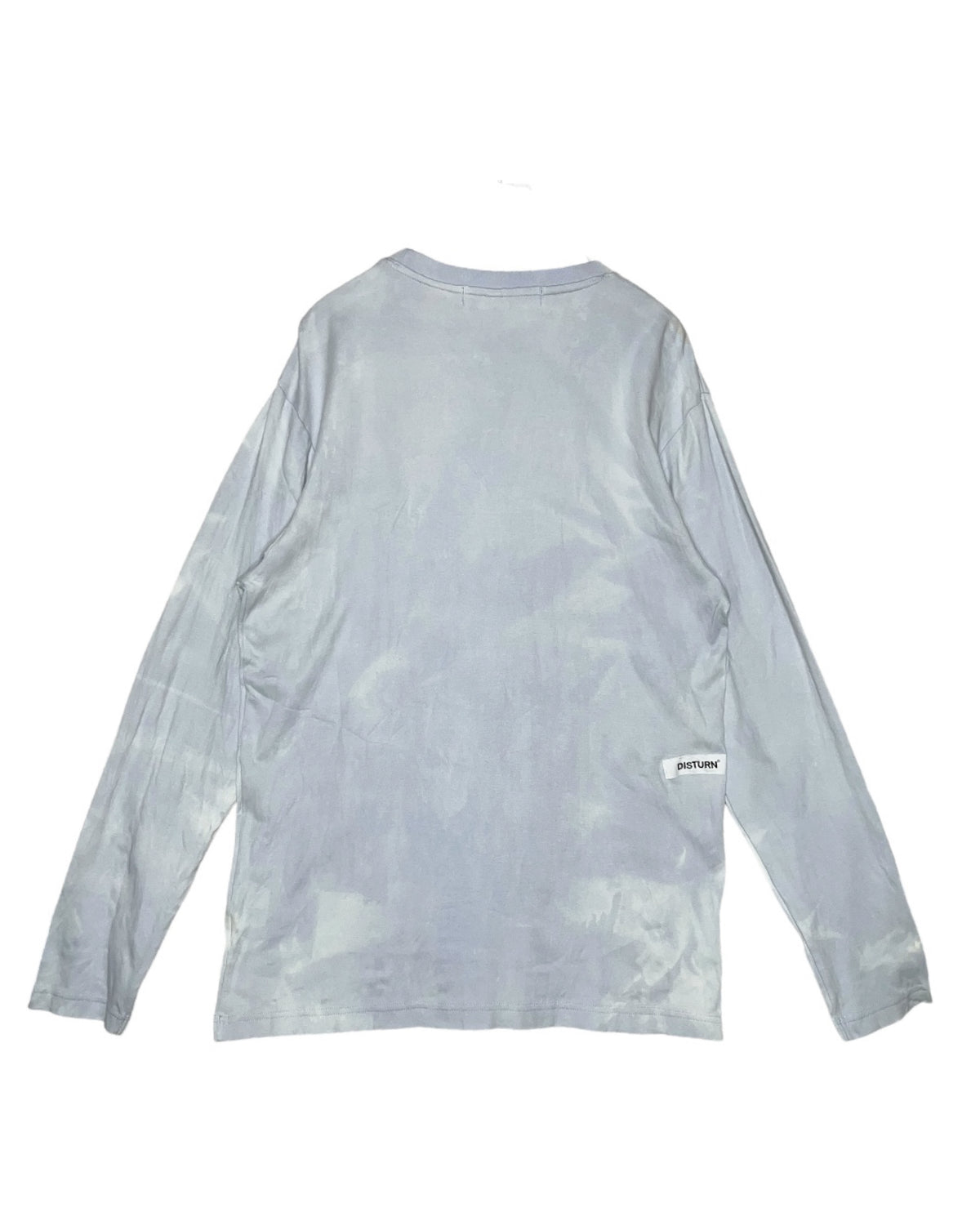 DISTURN  UNEVEN BLEACHING TAPING L/S TEE.