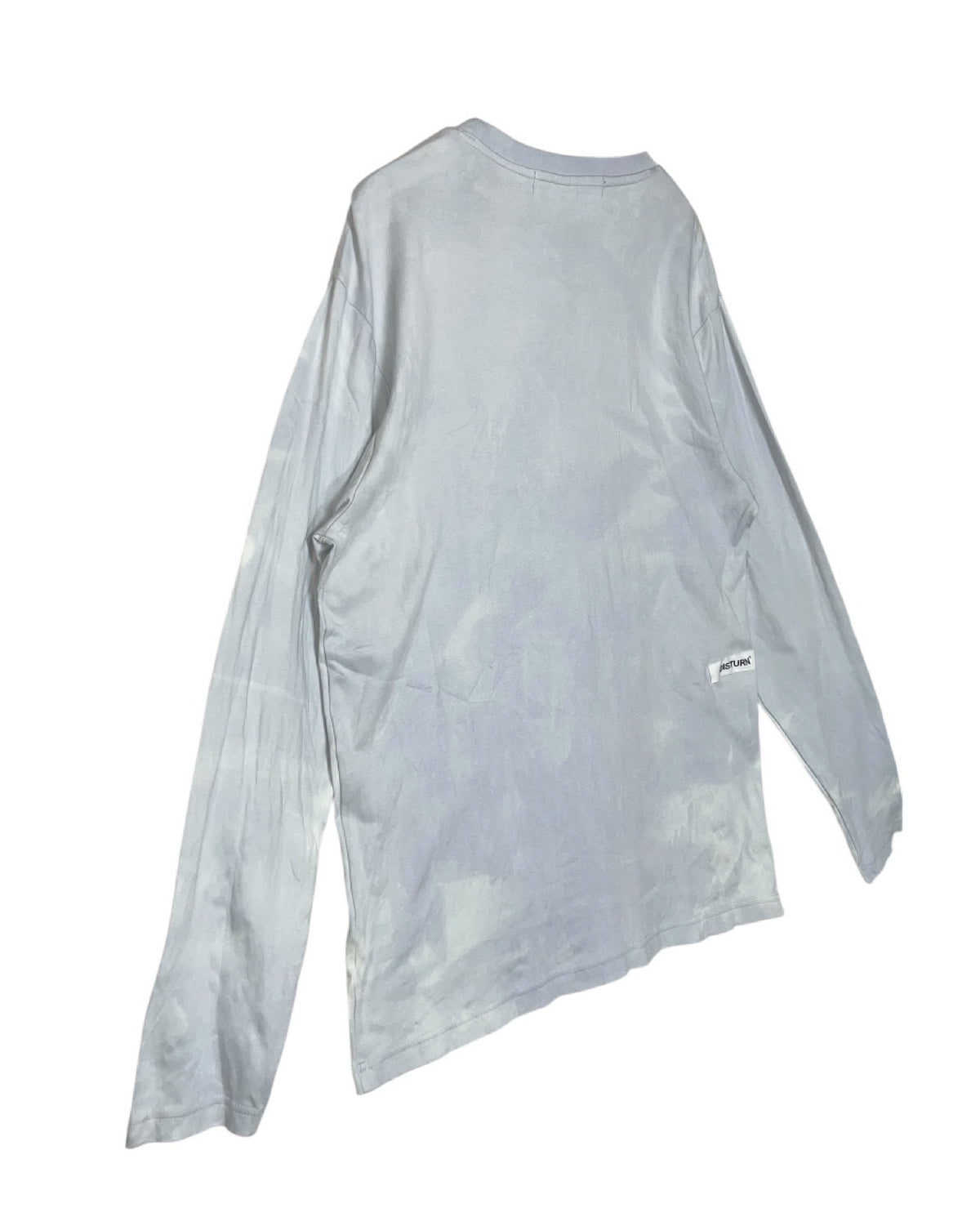 DISTURN  UNEVEN BLEACHING TAPING L/S TEE.