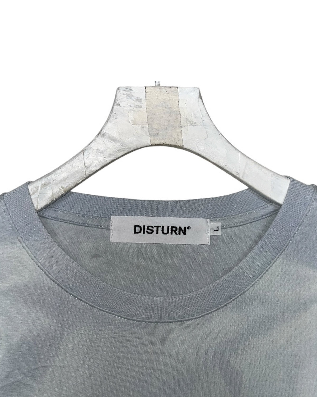 DISTURN  UNEVEN BLEACHING TAPING L/S TEE.