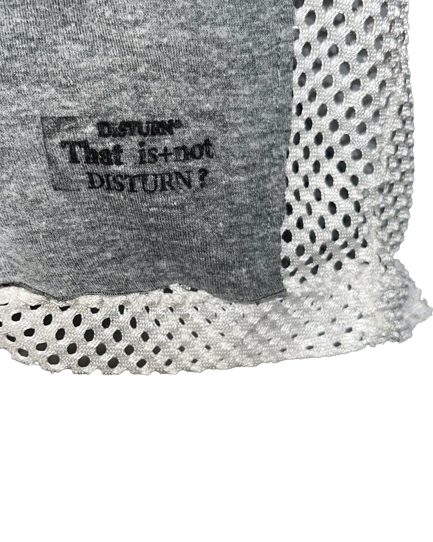 THAT IS+NOT DISTURN.  REMAKE MESH COMBI GRAY S/S TEE